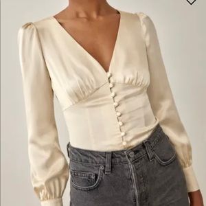 Reformation | XS | Cadence Silk Top